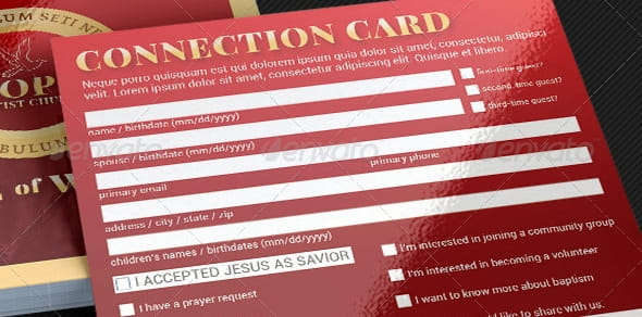 Square Church Connection Card Template post thumbnail image