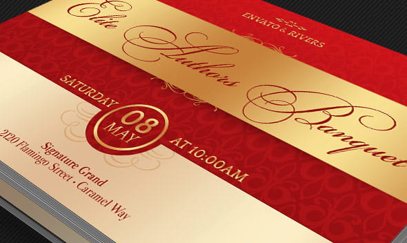 Elegant Banquet Invitation Postcard Template post thumbnail image