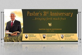 pastor anniversary banner