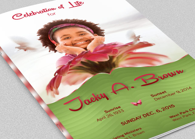 Child Funeral Program Template