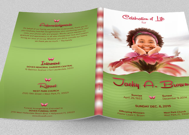 Child Funeral Program Template