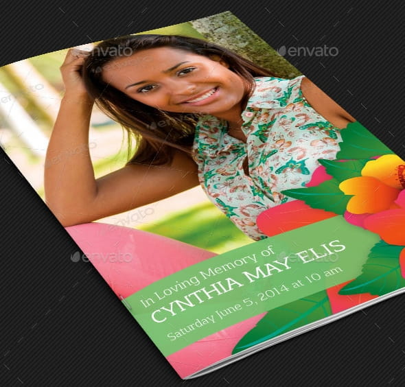 Hibiscus Funeral Program Template post thumbnail image