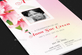 Petals Funeral Program Template