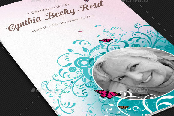 Florish Funeral Program Template