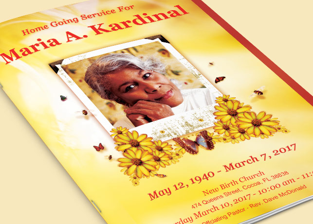 Light of Life Funeral Program Template