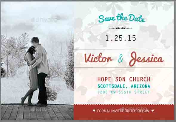Save the Date Postcard Template