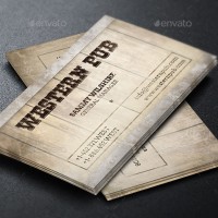 Western Pub Business Card Template