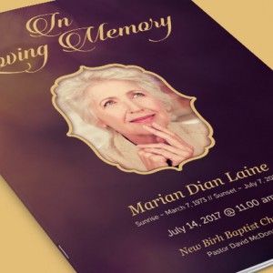 In Loving Memory Funeral Program