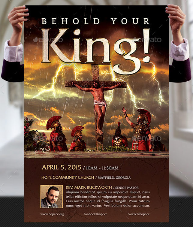 Behold Your King Flyer and Poster Template