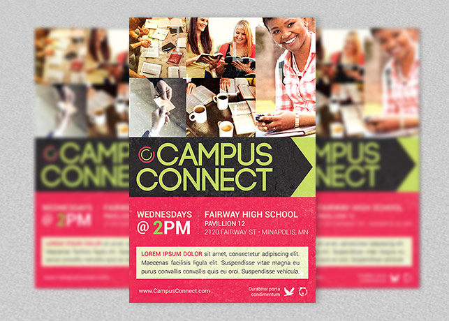 Campus Connect Church Flyer Template