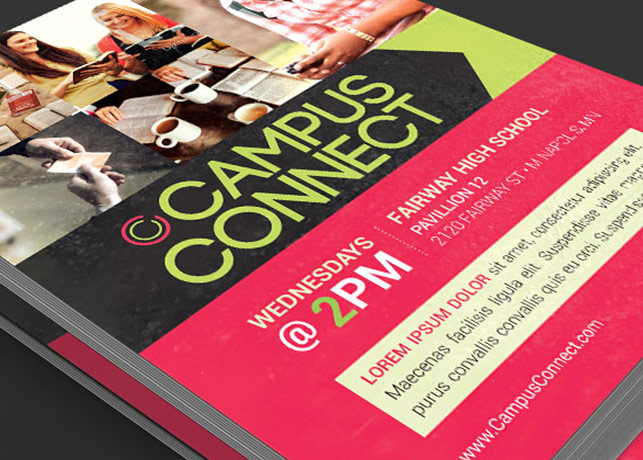 Campus Connect Church Flyer Template