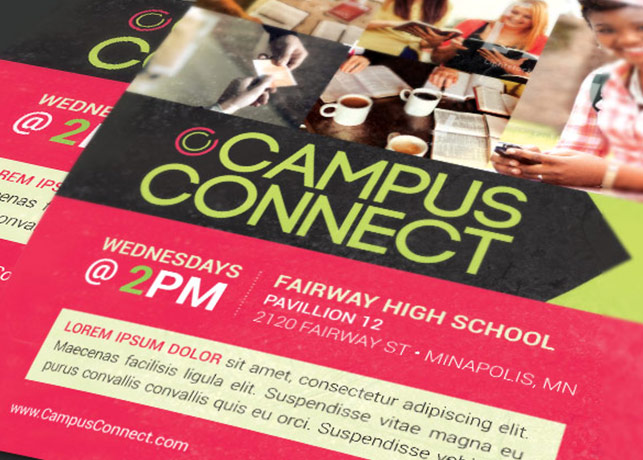 Campus Connect Church Flyer Template