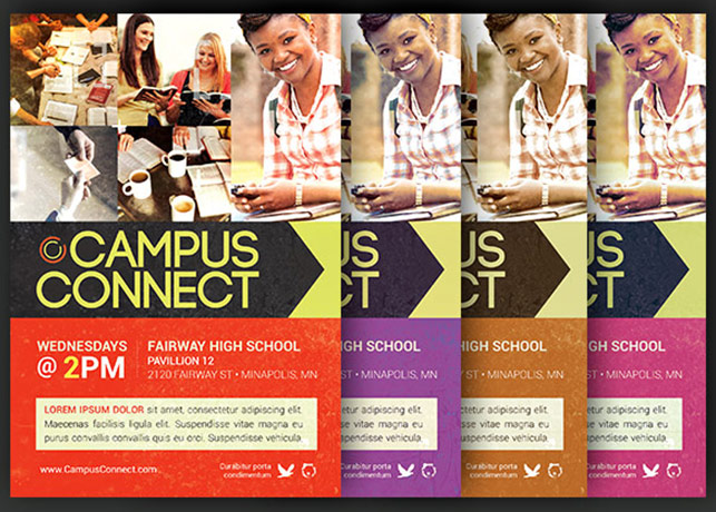 Campus Connect Church Flyer Template