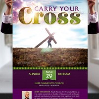 Carry Your Cross Flyer and Poster Template