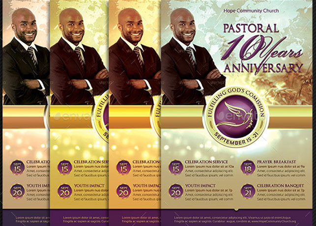 Clergy Anniversary Flyer and Poster Template