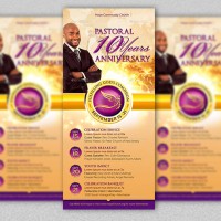 Clergy Anniversary Rack Card Template