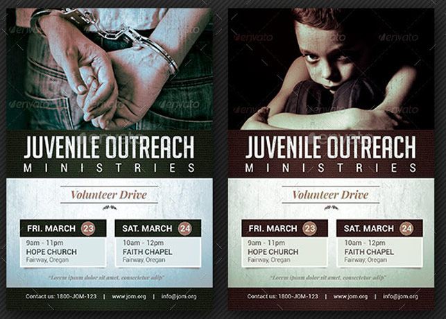 Juvenile Outreach Church Flyer Template
