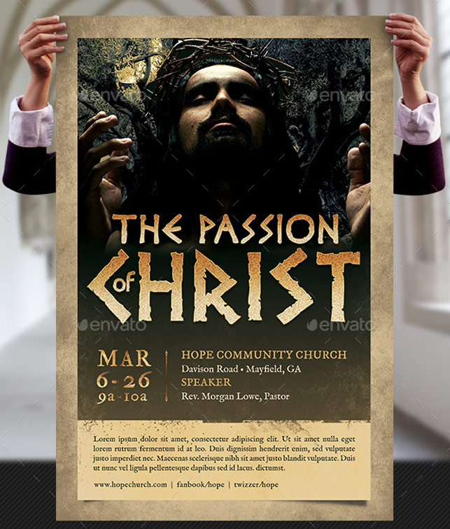 Passion of Christ Flyer and Poster Template