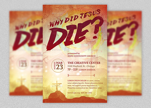 Why Did Jesus Die Church Flyer Template