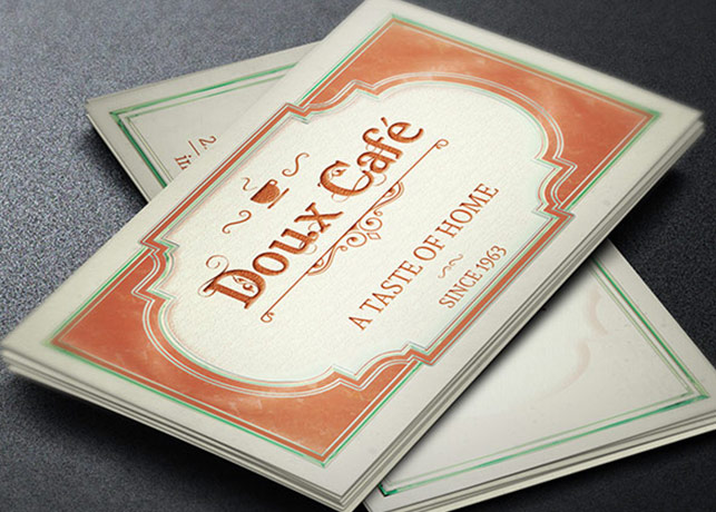 French Cafe Business Card Template