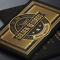 Gold Decorated Business Card Template