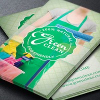 Green Cleaning Service Business Card Template
