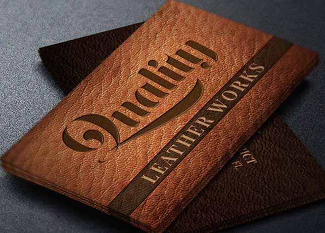 Leather Works Business Card Template