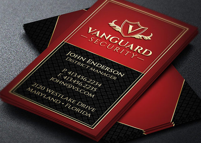Security Firm Business Card Template