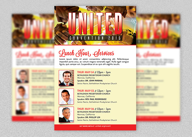 Church Lunch Hour Service Flyer Template