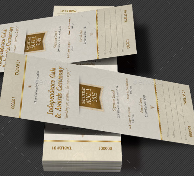 Independence Gala Ticket Template