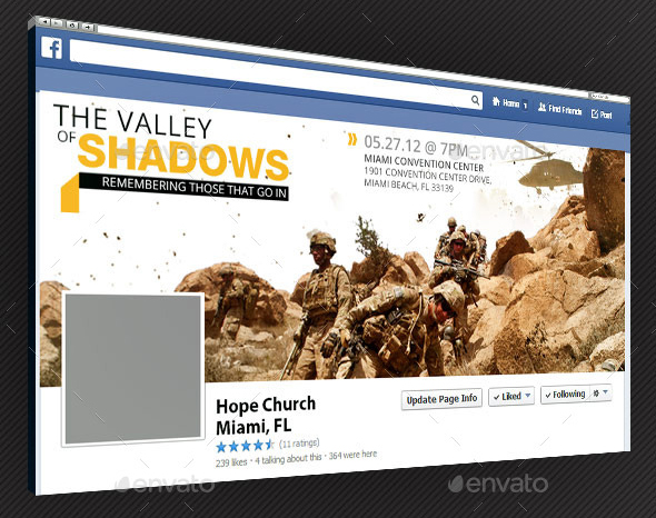 Valley of Shadows Facebook Timeline Cover Template