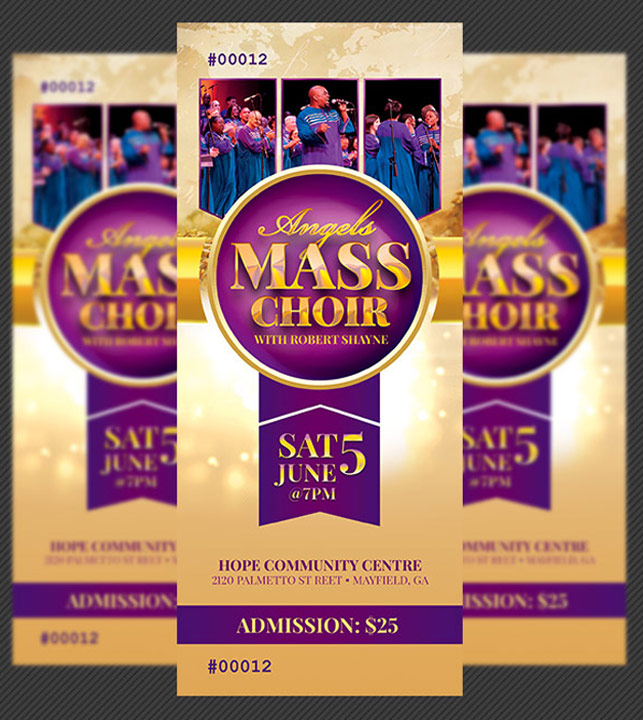Mass Choir Concert Ticket Template
