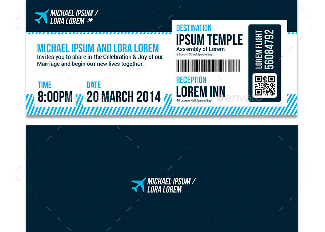 Multipurpose Boarding Pass Invitation Template