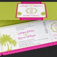 Tropical Wedding Stationery Template Set