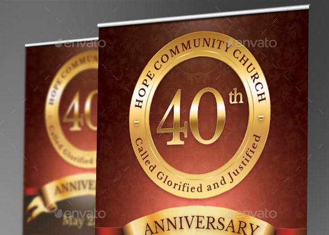 Church Anniversary Banner Template