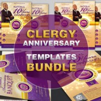 Clergy Anniversary Templates Bundle