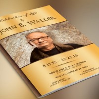 by Godserv Marketplace in Templates Brochures Solid Gold Funeral Program Template