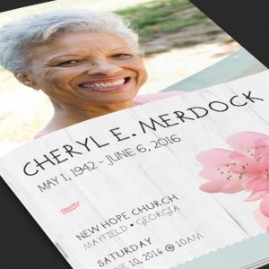 Magnolia Funeral Program Template