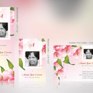 Petals Funeral Stationery Template Set - Publisherlate-set