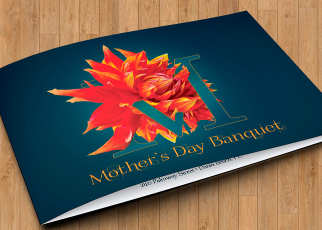 Mothers Day Banquet Invitation Photoshop Template