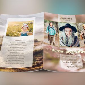 Adventure Large Funeral Program Template