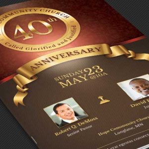 Church Anniversary Program Template