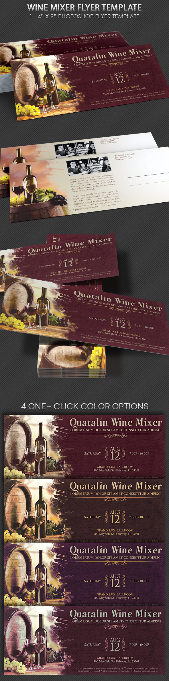 Wine Mixer Flyer Template 