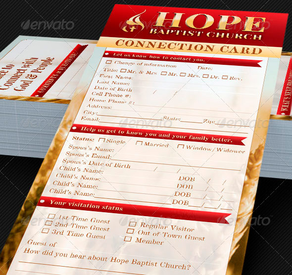 Connection Card Template