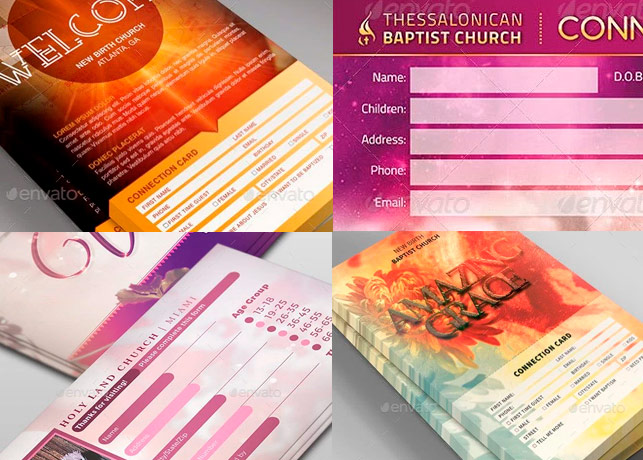 22 Church Connection Card Templates