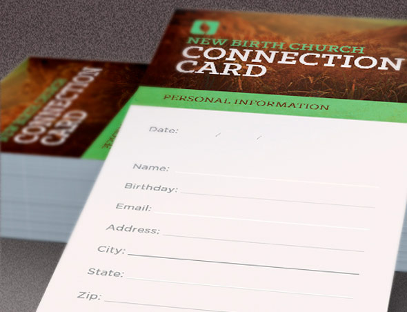 Growing Church Connection Card