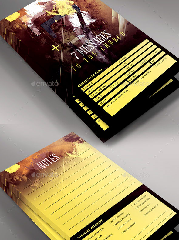 Seven Messages Church Connect Card Template