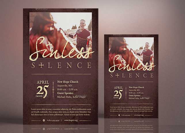 Sinless Silence Flyer Poster Template