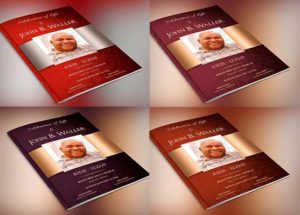 Dignity Funeral Program Word Publisher Canva Template