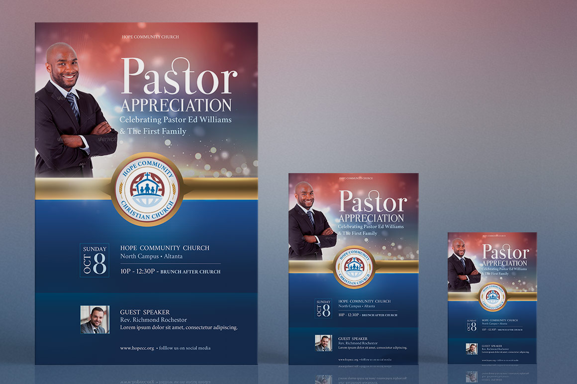 Pastor Appreciation Flyer Poster Template